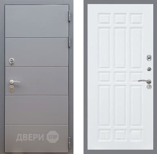 Входная металлическая Дверь Стоп АРТ ГРАФИТ ФЛ-33 Силк Сноу в Балашихе