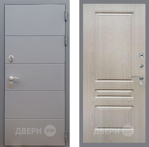 Входная металлическая Дверь Стоп АРТ ГРАФИТ ФЛ-243 Беленый дуб в Балашихе