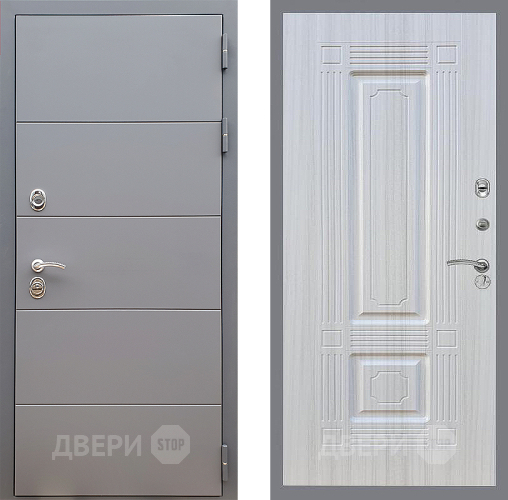 Входная металлическая Дверь Стоп АРТ ГРАФИТ ФЛ-2 Сандал белый в Балашихе