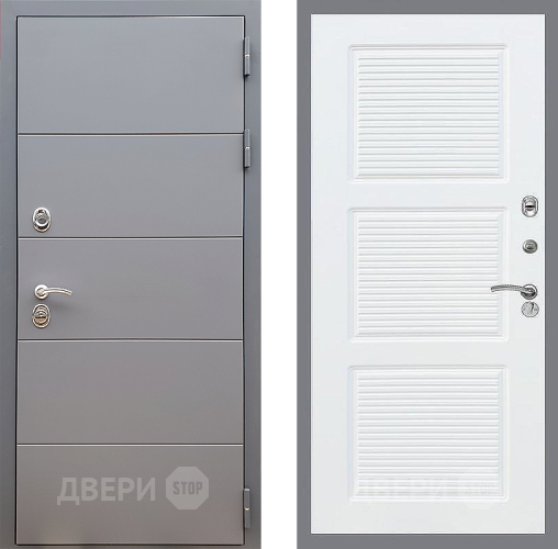 Входная металлическая Дверь Стоп АРТ ГРАФИТ ФЛ-1 Силк Сноу в Балашихе