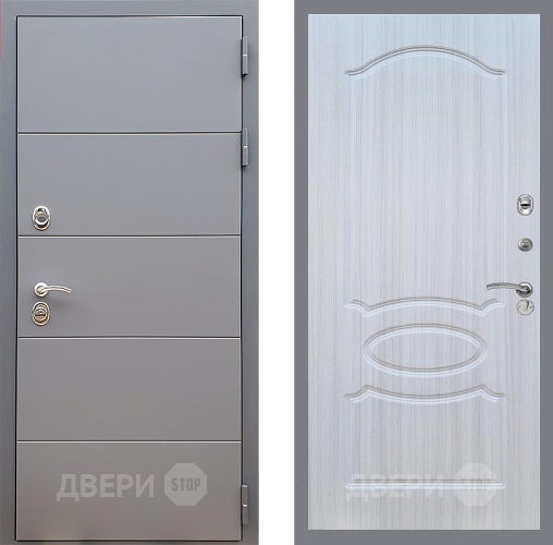 Входная металлическая Дверь Стоп АРТ ГРАФИТ ФЛ-128 Сандал белый в Балашихе
