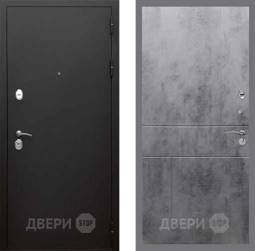Входная металлическая Дверь Стоп КЛАССИК Шагрень ФЛ-290 Бетон темный в Балашихе
