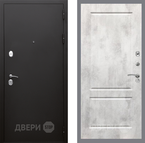 Входная металлическая Дверь Стоп КЛАССИК Шагрень ФЛ-117 Бетон светлый в Балашихе