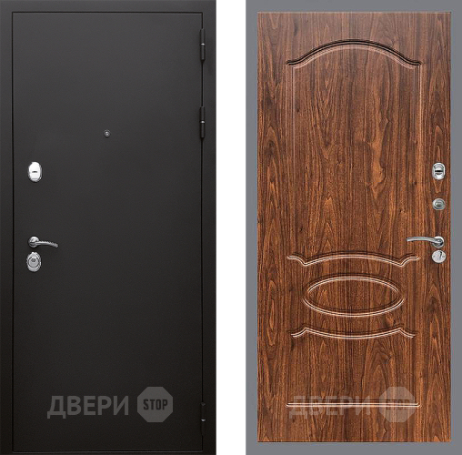 Входная металлическая Дверь Стоп КЛАССИК Шагрень ФЛ-128 орех тисненый в Балашихе