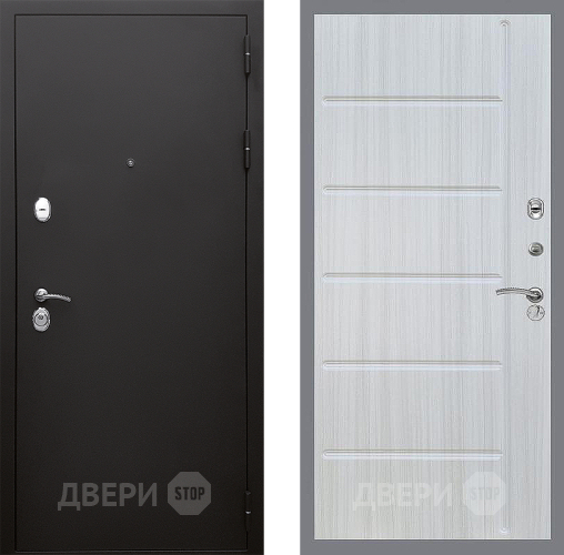 Входная металлическая Дверь Стоп КЛАССИК Шагрень ФЛ-102 Сандал белый в Балашихе