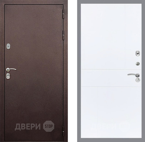 Входная металлическая Дверь Стоп КЛАССИК Медь ФЛ-290 Силк Сноу в Балашихе