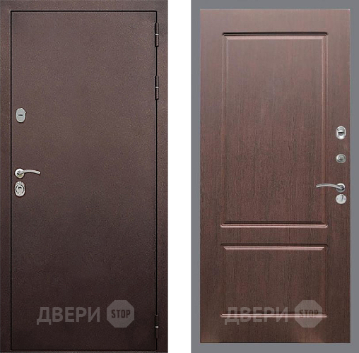 Входная металлическая Дверь Стоп КЛАССИК Медь ФЛ-117 Орех премиум в Балашихе