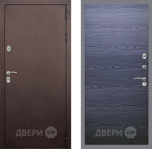 Входная металлическая Дверь Стоп КЛАССИК Медь Гладкая Дуб тангенальный черный в Балашихе
