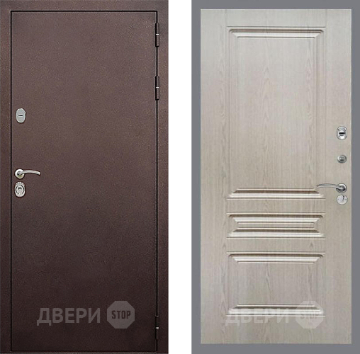 Входная металлическая Дверь Стоп КЛАССИК Медь ФЛ-243 Беленый дуб в Балашихе