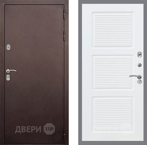 Входная металлическая Дверь Стоп КЛАССИК Медь ФЛ-1 Силк Сноу в Балашихе