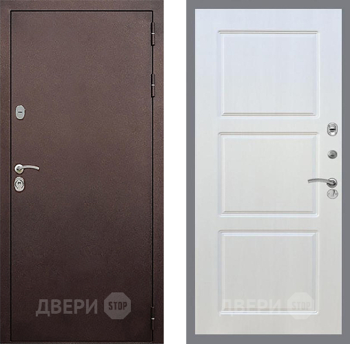 Входная металлическая Дверь Стоп КЛАССИК Медь ФЛ-3 Лиственница беж в Балашихе