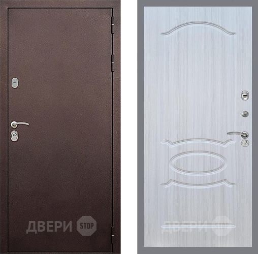 Входная металлическая Дверь Стоп КЛАССИК Медь ФЛ-128 Сандал белый в Балашихе