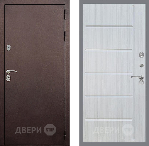Входная металлическая Дверь Стоп КЛАССИК Медь ФЛ-102 Сандал белый в Балашихе