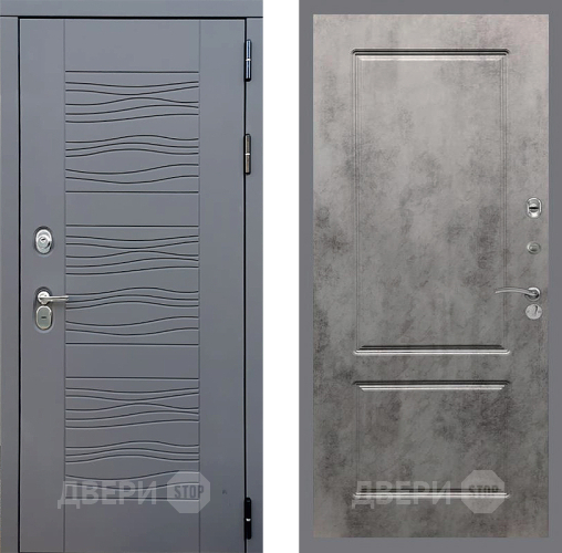 Входная металлическая Дверь Стоп СКАНДИ ФЛ-117 Бетон темный в Балашихе