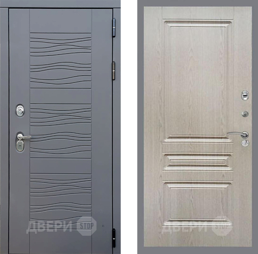 Входная металлическая Дверь Стоп СКАНДИ ФЛ-243 Беленый дуб в Балашихе