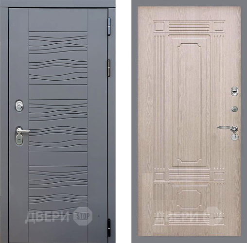 Входная металлическая Дверь Стоп СКАНДИ ФЛ-2 Беленый дуб в Балашихе