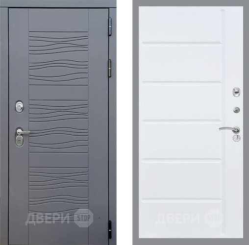 Входная металлическая Дверь Стоп СКАНДИ ФЛ-102 Белый ясень в Балашихе