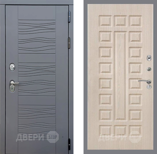 Входная металлическая Дверь Стоп СКАНДИ ФЛ-183 Беленый дуб в Балашихе