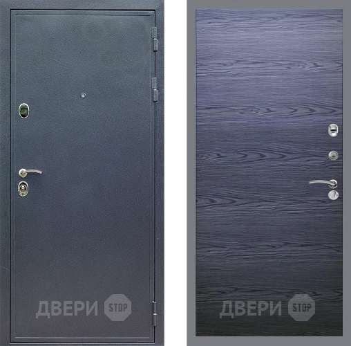Входная металлическая Дверь Стоп СИЛЬВЕР Гладкая Дуб тангенальный черный в Балашихе