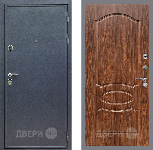 Входная металлическая Дверь Стоп СИЛЬВЕР ФЛ-128 орех тисненый в Балашихе