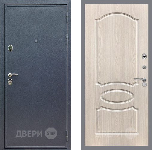 Входная металлическая Дверь Стоп СИЛЬВЕР ФЛ-128 Беленый дуб в Балашихе