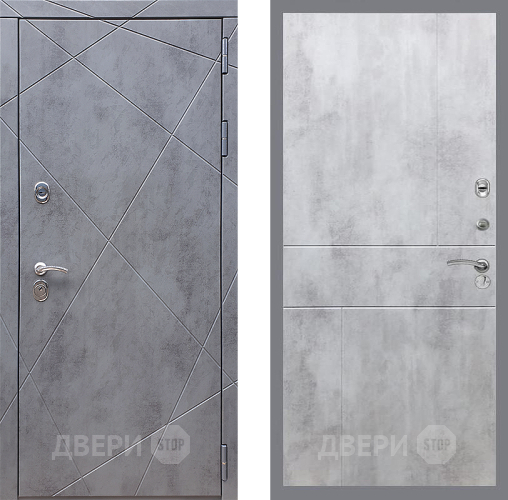 Входная металлическая Дверь Стоп Лучи ФЛ-290 Бетон светлый в Балашихе