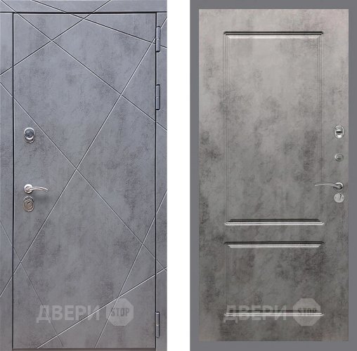 Входная металлическая Дверь Стоп Лучи ФЛ-117 Бетон темный в Балашихе