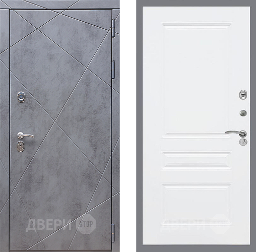 Входная металлическая Дверь Стоп Лучи ФЛ-243 Силк Сноу в Балашихе