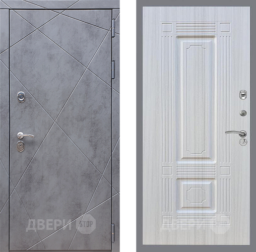Входная металлическая Дверь Стоп Лучи ФЛ-2 Сандал белый в Балашихе