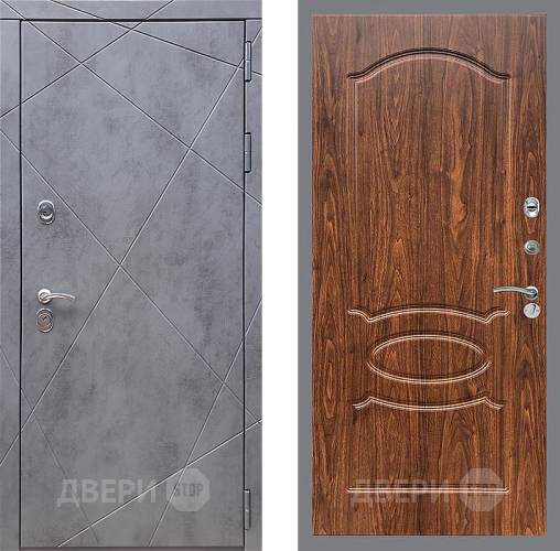 Входная металлическая Дверь Стоп Лучи ФЛ-128 орех тисненый в Балашихе