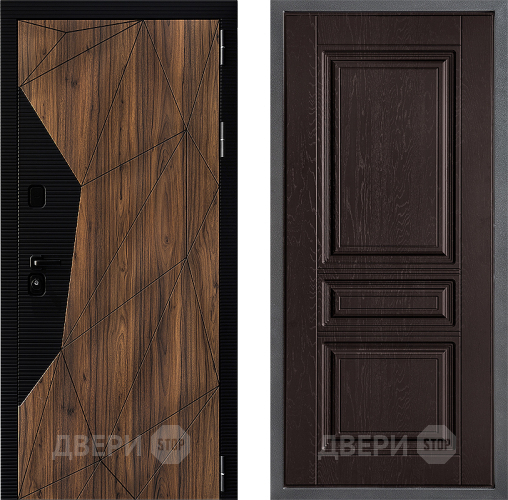Входная металлическая Дверь Дверной континент ДК-11 ФЛ-243 Дуб шоколадный в Балашихе