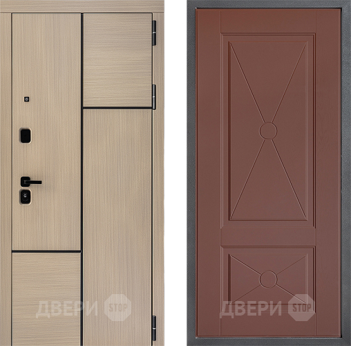 Входная металлическая Дверь Дверной континент ДК-14 ФЛ-617 Ясень шоколадный в Балашихе