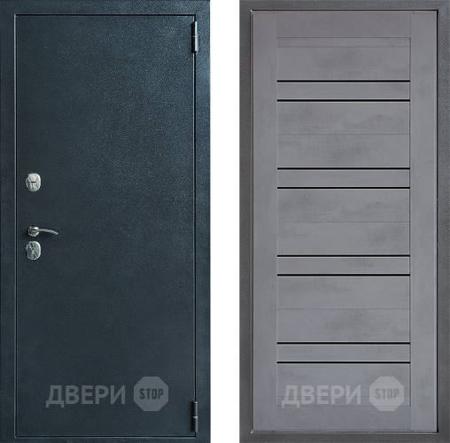 Входная металлическая Дверь Дверной континент ДК-70 Дизайн ФЛ-49 Бетон серый в Балашихе