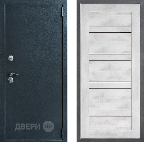 Входная металлическая Дверь Дверной континент ДК-70 Дизайн ФЛ-49 Бетон снежный в Балашихе