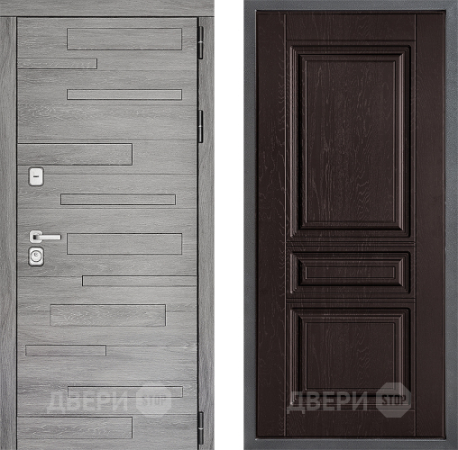 Входная металлическая Дверь Дверной континент ДК-10 ФЛ-243 Дуб шоколадный в Балашихе
