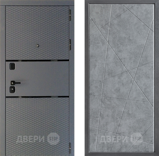 Входная металлическая Дверь Дверной континент Диамант Дизайн ФЛ-655 Бетон серый в Балашихе