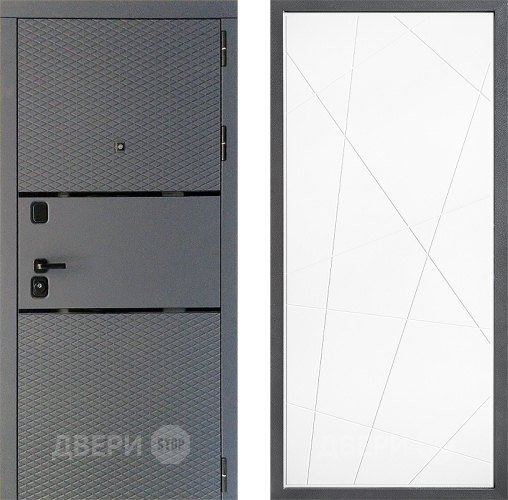 Входная металлическая Дверь Дверной континент Диамант Дизайн ФЛ-655 Белый софт в Балашихе