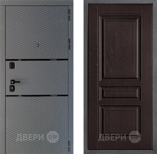 Входная металлическая Дверь Дверной континент Диамант Дизайн ФЛ-243 Дуб шоколадный в Балашихе