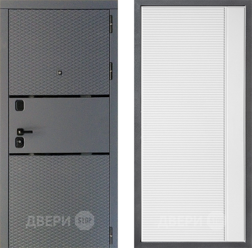Входная металлическая Дверь Дверной континент Диамант Дизайн ФЛ-757 Белое Стекло Софт милк в Балашихе
