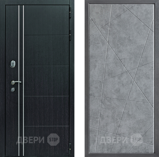 Дверь Дверной континент Теплолюкс Дизайн ФЛ-655 Бетон серый в Балашихе