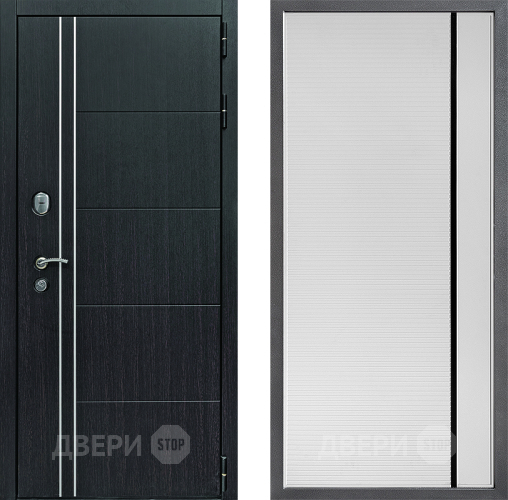 Входная металлическая Дверь Дверной континент Теплолюкс Дизайн ФЛ-757 Черное Стекло Софт милк в Балашихе