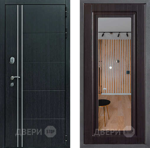 Входная металлическая Дверь Дверной континент Теплолюкс Дизайн ФЛЗ Зеркало Венге в Балашихе