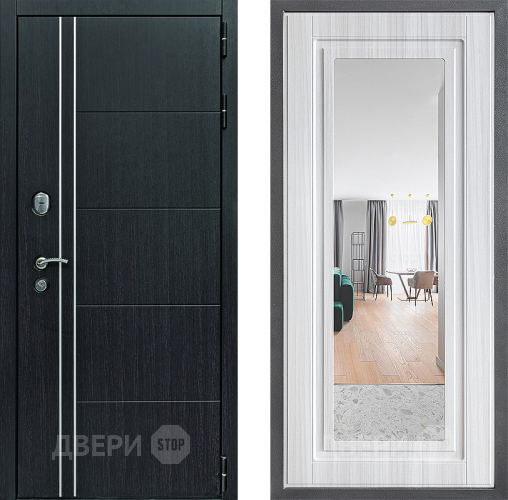 Входная металлическая Дверь Дверной континент Теплолюкс Дизайн ФЛЗ Зеркало Сандал белый в Балашихе