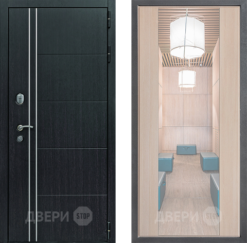 Входная металлическая Дверь Дверной континент Теплолюкс Дизайн ФЛЗ-1 Зеркало Капучино в Балашихе