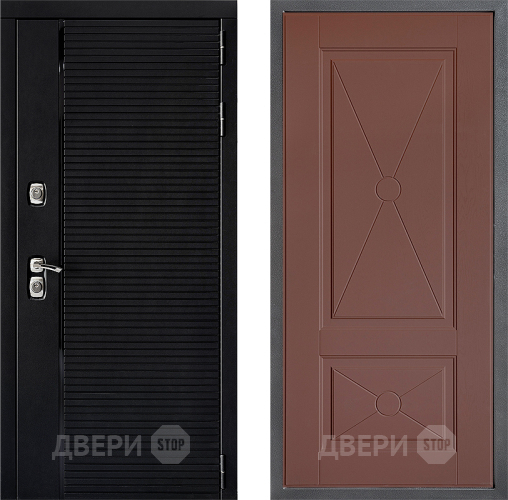 Входная металлическая Дверь Дверной континент ДК-1 ФЛ-617 Ясень шоколадный в Балашихе