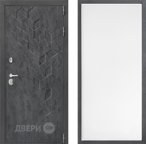 Входная металлическая Дверь Дверной континент ДК-3/713 ФЛ-649 Белый софт в Балашихе