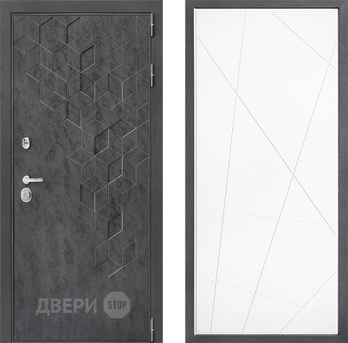 Входная металлическая Дверь Дверной континент ДК-3/713 ФЛ-655 Белый софт в Балашихе