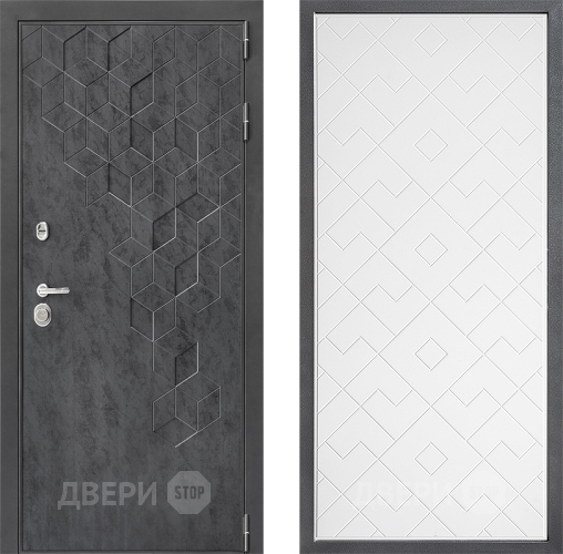 Входная металлическая Дверь Дверной континент ДК-3/713 ФЛ-Тиффани Белый софт в Балашихе