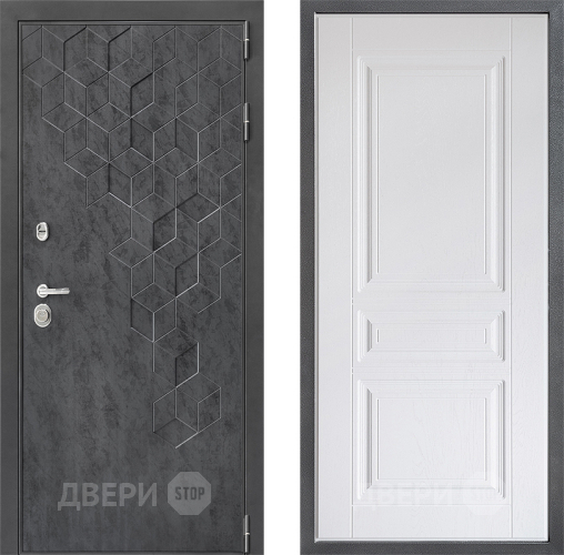 Входная металлическая Дверь Дверной континент ДК-3/713 ФЛ-243 Альберо Браш серебро в Балашихе