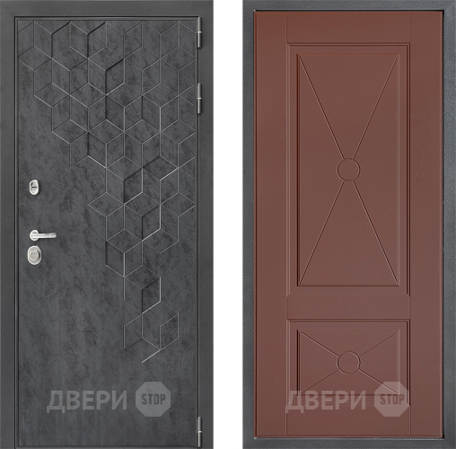 Входная металлическая Дверь Дверной континент ДК-3/713 ФЛ-617 Ясень шоколадный в Балашихе